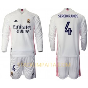 Virallinen pelipaita Real Madrid Sergio Ramos 4 Koti 2020-21 Pitkähihainen - Lasten( + Lyhyet housut )